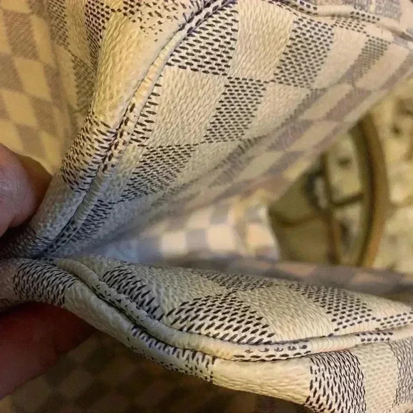 Louis Vuitton Damier Azur Rose Ballerine Neverfull MM Tote Bag - Picture 15 of 16